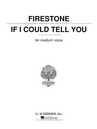 If I Could Tell You, Medium Voice in F - Firestone