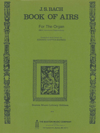 Bach - Book Of Airs ed. Edward Shippen Barnes - Organ Solo (POP)
