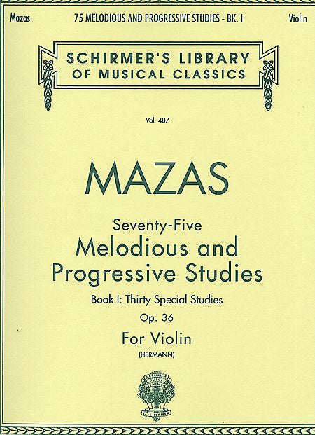 75 Melodious and Progressive Studies, Op. 36 - Book 1 Violin Method (Herrmann) String Method