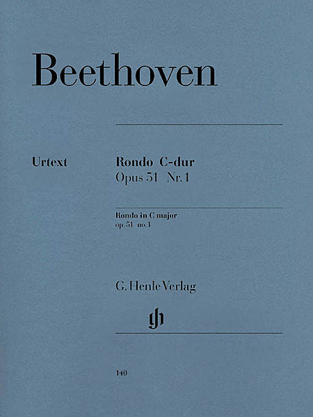 Beethoven - Rondo in C Major Op. 51, No. 1 (ed. Otto von Irmer, fing. Walther Lampe) Henle Music Folios