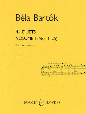 Bartok - 44 Duets Volume 1 (No. 1-25) - Violin Ensemble Duet: Two (2) Violins - Score Only
