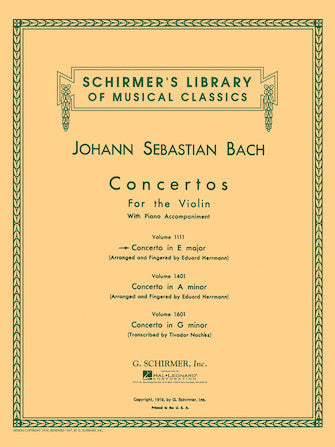 Bach - Concerto No. 2 in E Major, BWV 1042 ed. Eduard Herrmann - Violin & Piano