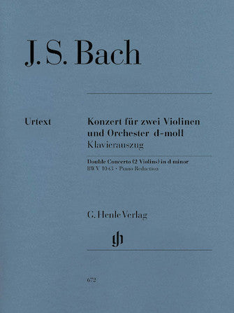 Bach - Concerto in D minor, BWV 1043 ed. Hans Eppstein - Violin Ensemble Duet: Two (2) Violins & Piano - Score & Parts