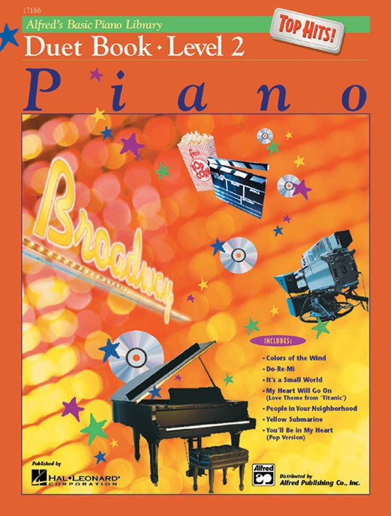 Alfred's Basic Piano Library - Top Hits! Duet Book 2 - Piano Duet (1 Piano 4 Hands)