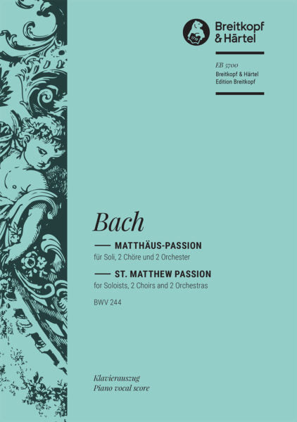 Bach, J. S. - Matthaus-Passion BWV 244. ed. Max Schneider solos: SSATTBB – choir: SATB/SATB Vocal Score