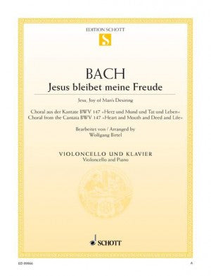 Bach - Jesu, Joy of Man's Desiring in G Major from Cantata No. 147 arr. Wolfgang Birtel - Cello & Piano w/CD