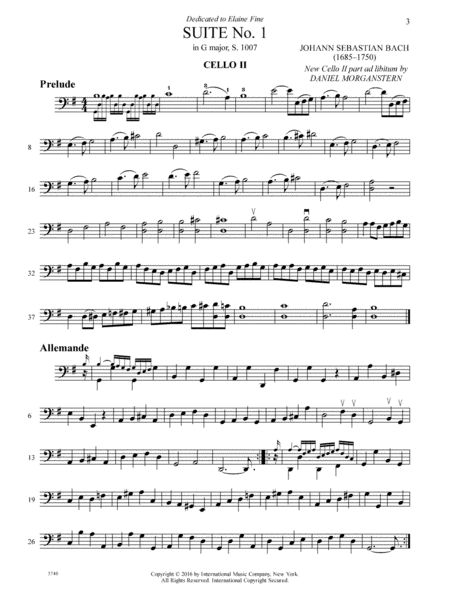 Bach - Suites for Violoncello Nos. 1-3 (Bwv 1007, 1008, 1009) Cello 2 accompaniment ad lib. by Daniel Morganstern - Cello Accompaniment (Two [2] Cellos)
