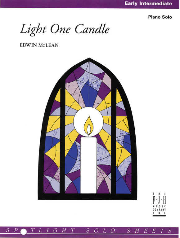 XMAS - McLean, Edwin - Light One Candle - Early Intermediate - Piano Solo Sheet w/Lyrics