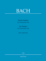 Bach - Six (6) Suites for Solo Violoncello ed. August Wenzinger (BWV 1007, 1008, 1009, 1010, 1011, 1012) - Cello Solo - Urtext