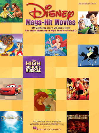 Disney Mega-Hit Movies 38 Contemporary Classics from The Little Mermaid to High School Musical 2, Easy Piano
