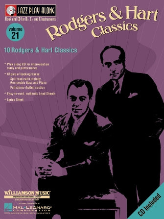 Rodgers & Hart Classics Jazz Play-Along Volume 21 Bk/CD