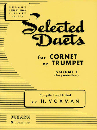 Selected Duets for Cornet or Trumpet Volume 1 - Easy to Medium edited H. Voxman