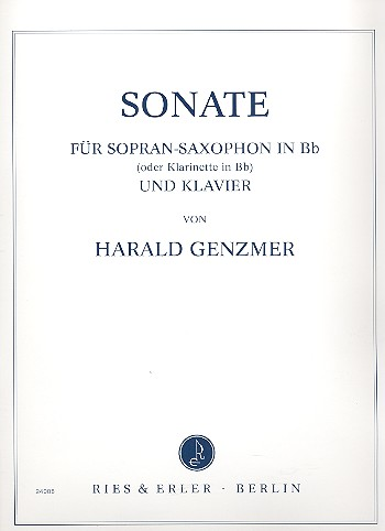 Sonata for Soprano Saxophone (or Clarinet) & Piano - Harald Genzmer