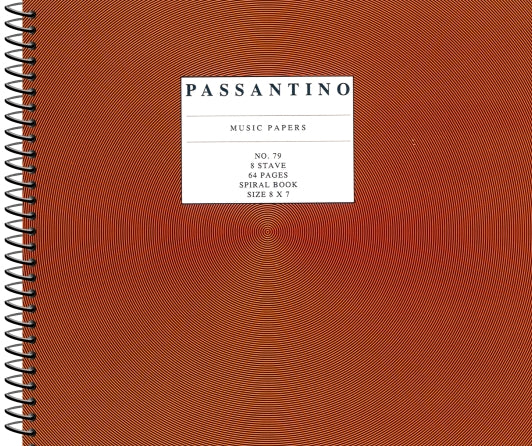 79. Spiral Book 8-stave Passantino Manuscript Paper