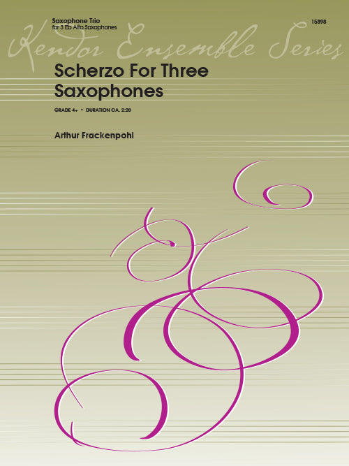 Frackenpohl - Scherzo for Three Saxophones (Alto)