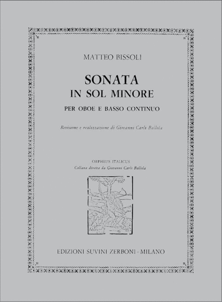 Bissoli - Sonata in Sol Minore Per Oboe E Basso Continuo (Ballola)