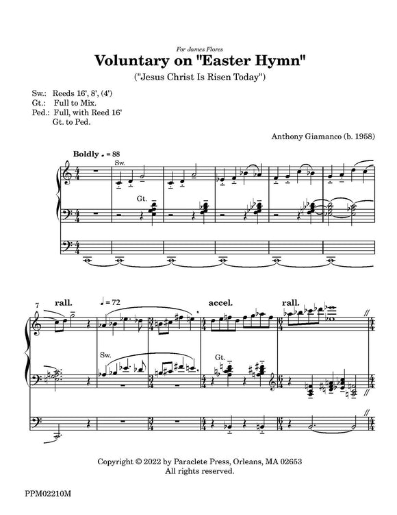 Voluntary on Easter Hymn (Jesus Christ is Risen Today) - Anthony Giamanco, Organ