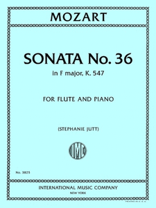 Mozart - Sonata No. 36 in F major, K. 547, for Flute and Piano (JUTT)