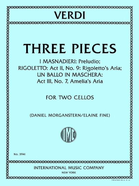 Verdi - Three Pieces for Two Cellos (Morganstern/Fine)