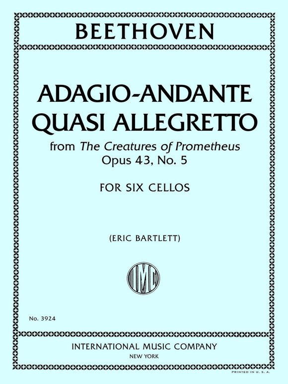 Beethoven - Adagio-Andante quasi allegretto from The Creatures of Prometheus, Op. 43, No. 5, for Six Cellos (Bartlett)