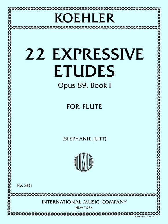 Koehler - 22 Expressive Etudes, Op. 89, Book I for Flute (Jutt)