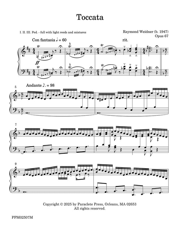 Toccata for Organ - Raymond Weidner