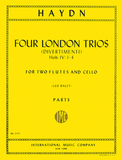 Haydn - Four London Trios (Divertimento) Hob. IV: 1-4 for Two Flutes and Cello (Balet) Parts