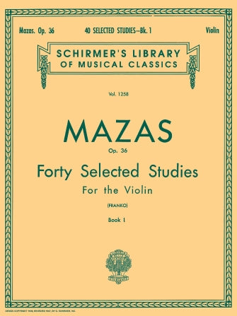 Mazas - 40 Selected Studies, Op. 36 - Book 1  (Franko)