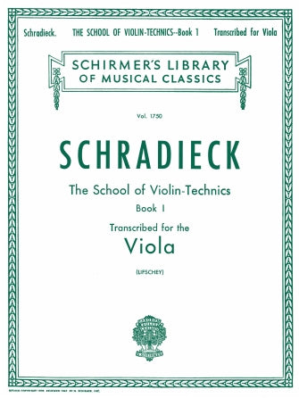 Schradieck - School of Violin Technics, Op. 1 - Book 1 Trans. for Viola (Lifschey)