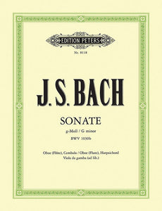 Sonata in g minor BWV 1030b - Bach, Johann Sebastian (Meylan), Oboe (Flute) and Harpsichord (Vdg./Cello ad lib.)