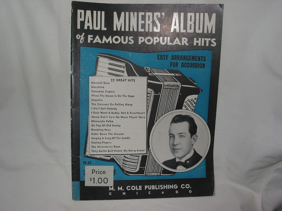 Paul Miners' Album of Famous Popular Hits, Easy Arrangements for Accordion