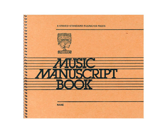 Music Manuscript Book - 6 Staves - Standard Ruling - 64 Pages