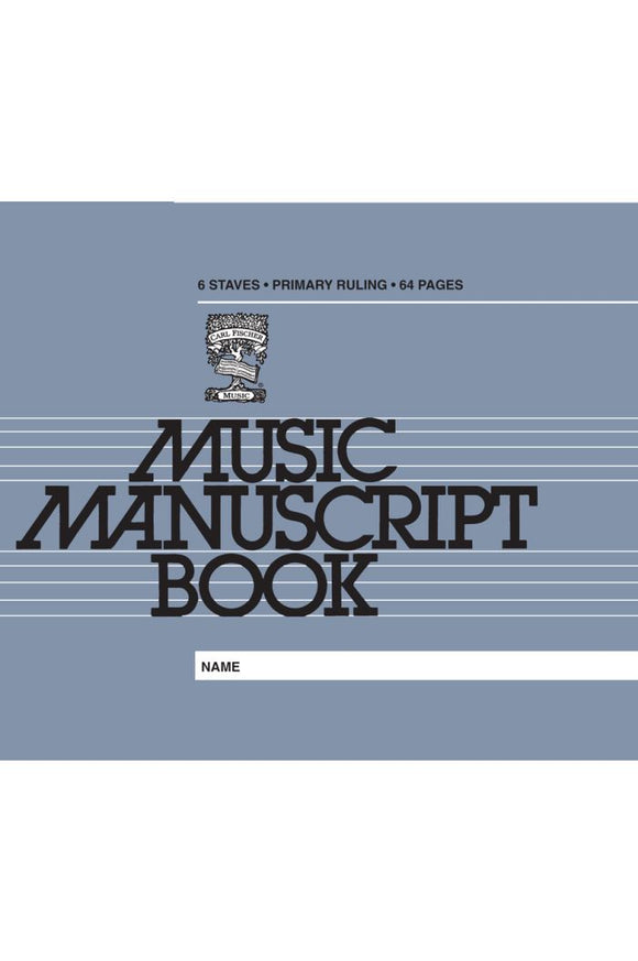 Music Manuscript Book - 6 Staves - Primary Ruling - 64 Pages