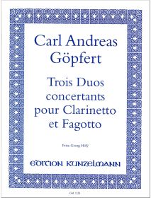 Trois Duos Concertants for clarinet and bassoon - GÖPFERT, Carl Andreas ed. Holy