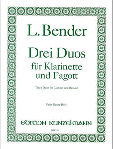 Three Duos - Bender, L. ed. Holy for Clarinet and Bassoon