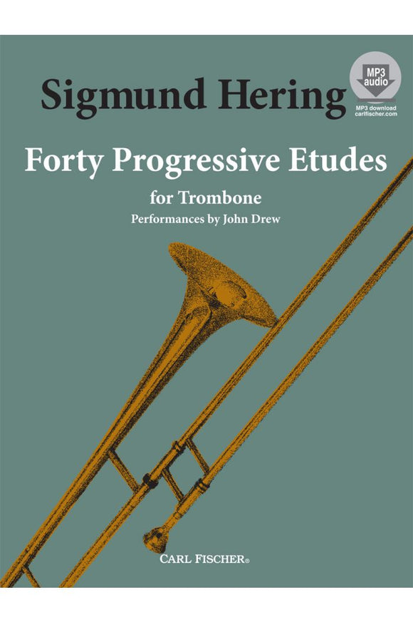 Forty Progressive Etudes For Trombone, euphonium bass clef - Sigmund Hering  Bk/Audio