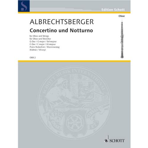 Albrechtsberger - Concertino G major and Nocturne C major, Oboe & Piano Red. (Kalmar/Vecsey)