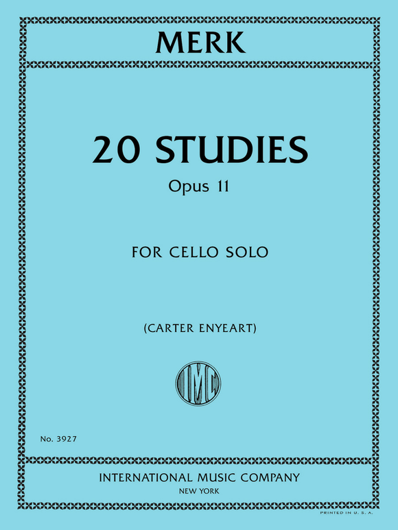 20 Studies, Op. 11 for Cello - Joseph Merk (Enyeart)
