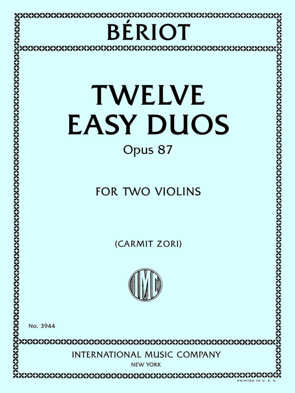 Twelve Easy Duos, Opus 87 for Two Violins - Charles-Auguste de Bériot (Zori)