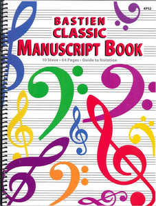 Bastien Classic Manuscript Book - Jane Bastien