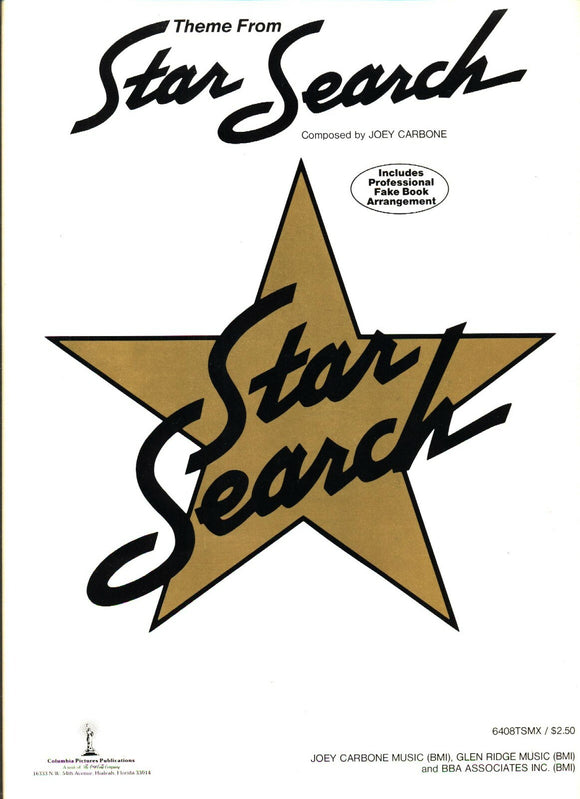 Star Search, Theme from - Joey Carbone, Piano Solo (OUT OF PRINT)