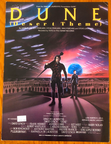DUNE (Desert Theme) - TOTO, Piano Solo (OUT OF PRINT)