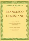 Sonate for Oboe (Flute, Violin) and Basso continuo e minor - Geminiani, Francesco (Ruf)