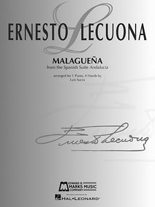 Lecuona, Ernesto - Malaguena from Andalucia (Suite Espagnole) transc. Luis Sucra - Piano Duet Sheet (1 Piano 4 Hands)