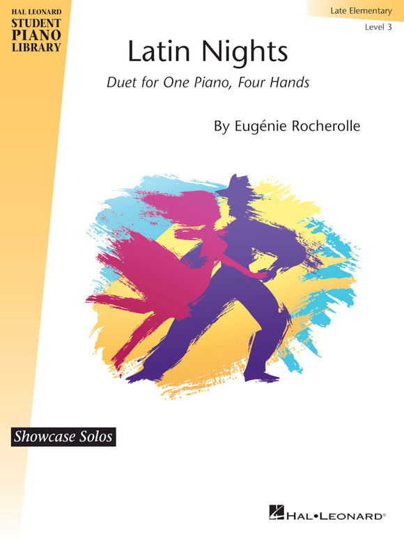 Rocherolle, Eugenie - Latin Nights - Late Elementary - Piano Duet Sheet (1 Piano 4 Hands) - Hal Leonard Student Piano Library Showcase Solos Level 3