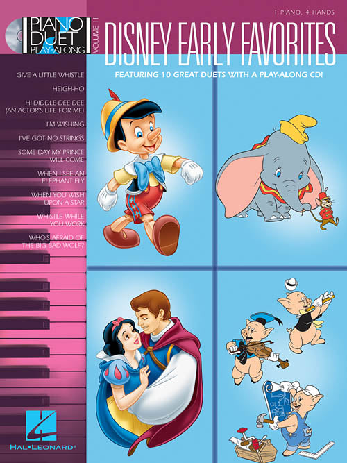 Disney Early Favorites - Ten (10) Great Duets w/CD  - Piano Duet (1 Piano 4 Hands) - Piano Duet Play-Along Vol. 11 (POP)