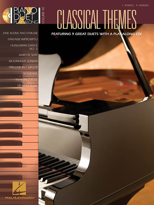 Classical Themes - Nine (9) Great Duets - Piano Duet w/CD (1 Piano 4 Hands) - Piano Duet Play-Along Volume 40