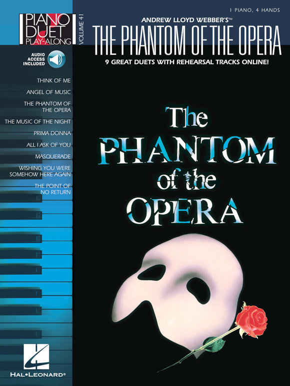 Lloyd Webber - The Phantom of the Opera - Nine (9) Great Duets - Piano Duet w/CD (1 Piano 4 Hands)  - Piano Duet Play-Along Volume 41