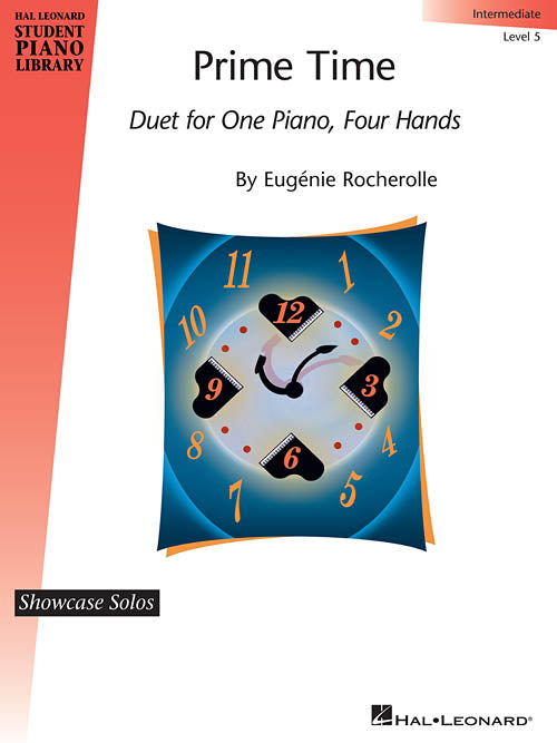 Rocherolle, Eugenie - Prime Time - Intermediate - Piano Duet Sheet (1 Piano 4 Hands) - Hal Leonard Student Piano Library Showcase Solos Level 5