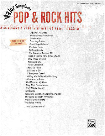 Pop & Rock Hits Value Songbooks Series Piano/Vocal/Guitar (OUT OF PRINT)